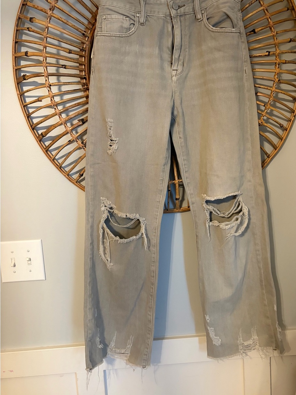 Petra 153 Light Gray Distressed Women’s  Jeans